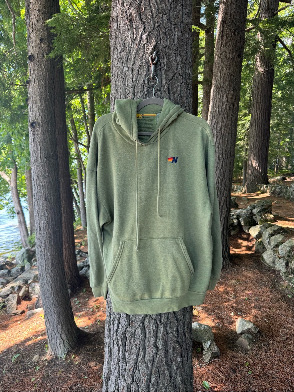 Aviator Nation Relaxed Hoodie Faded Army M